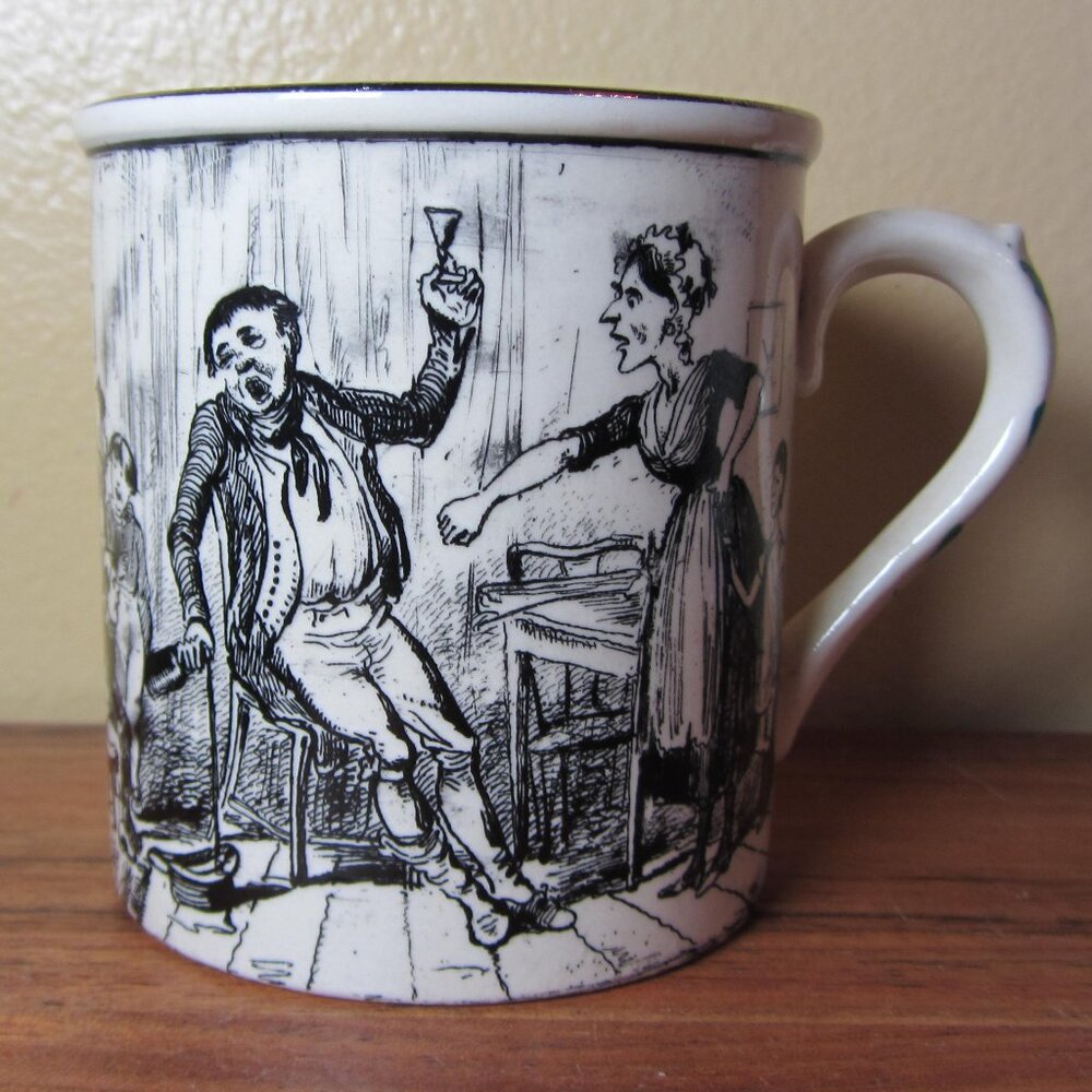 9 oz Gray's Pottery Stoke-on-Trent vintage Tom & Jerry mug (W5379)